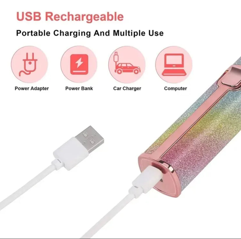 2 in 1 Rainbow Flawless Painless Face Hair Removal Machine for Women Upper lip Hair Remover, Eyebrow Hair, Epilator Hair Remover Trimmer for Women (USB Charging)